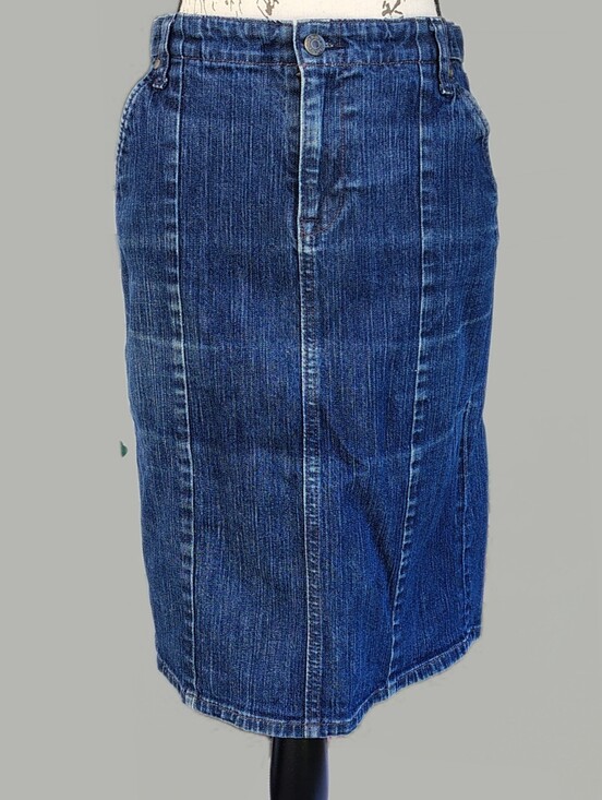 Old Navy Dresses & Skirts - Old Navy Denim Jean Mid Pencil Skirt Size 10 Pockets Western Y2K